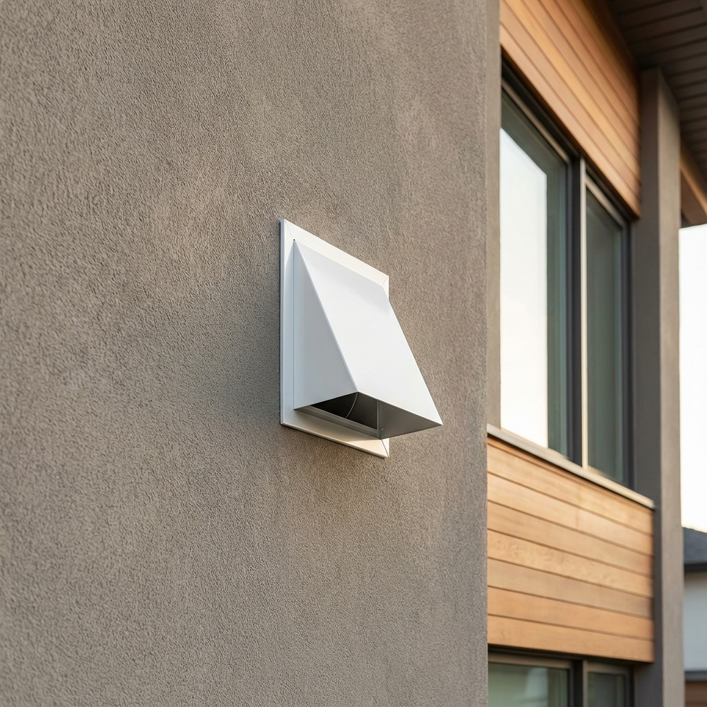 Close up of clean dryer vent system