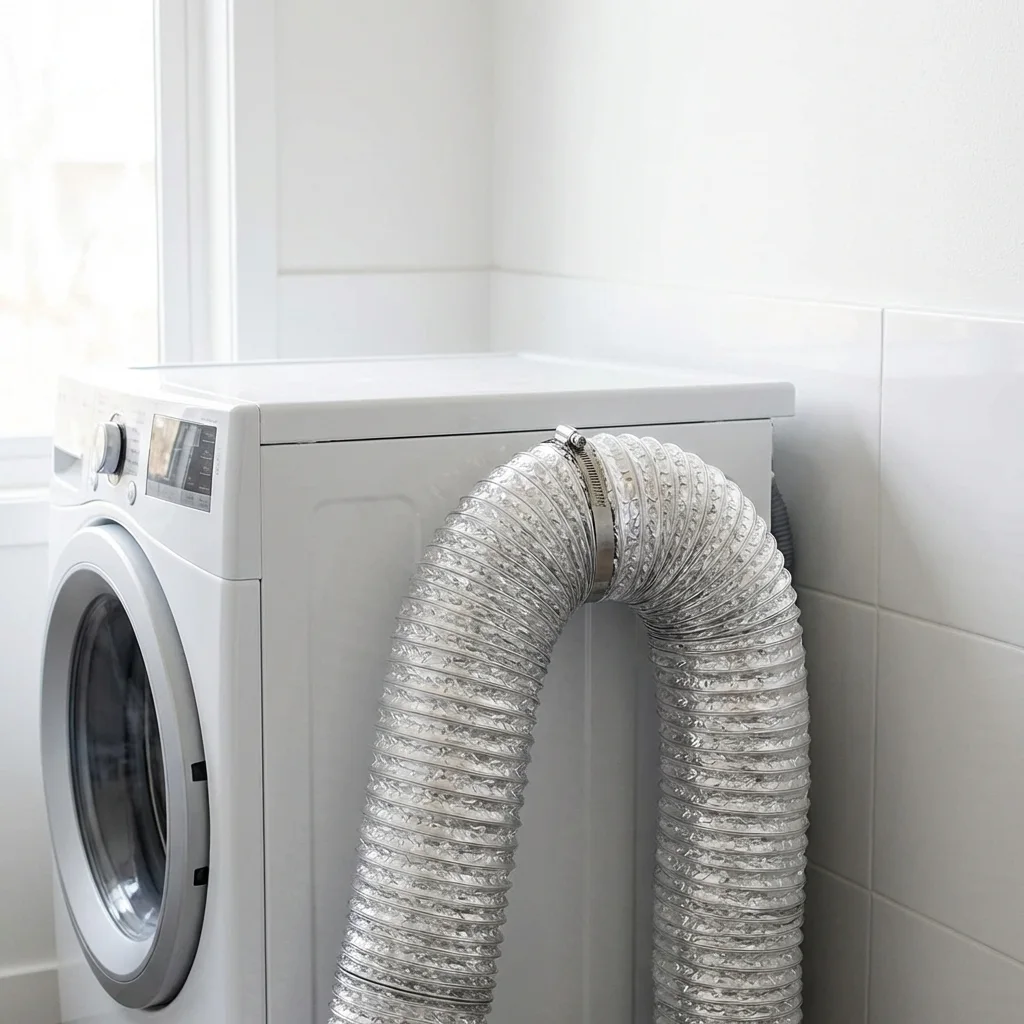 A dryer and its connected exhaust duct