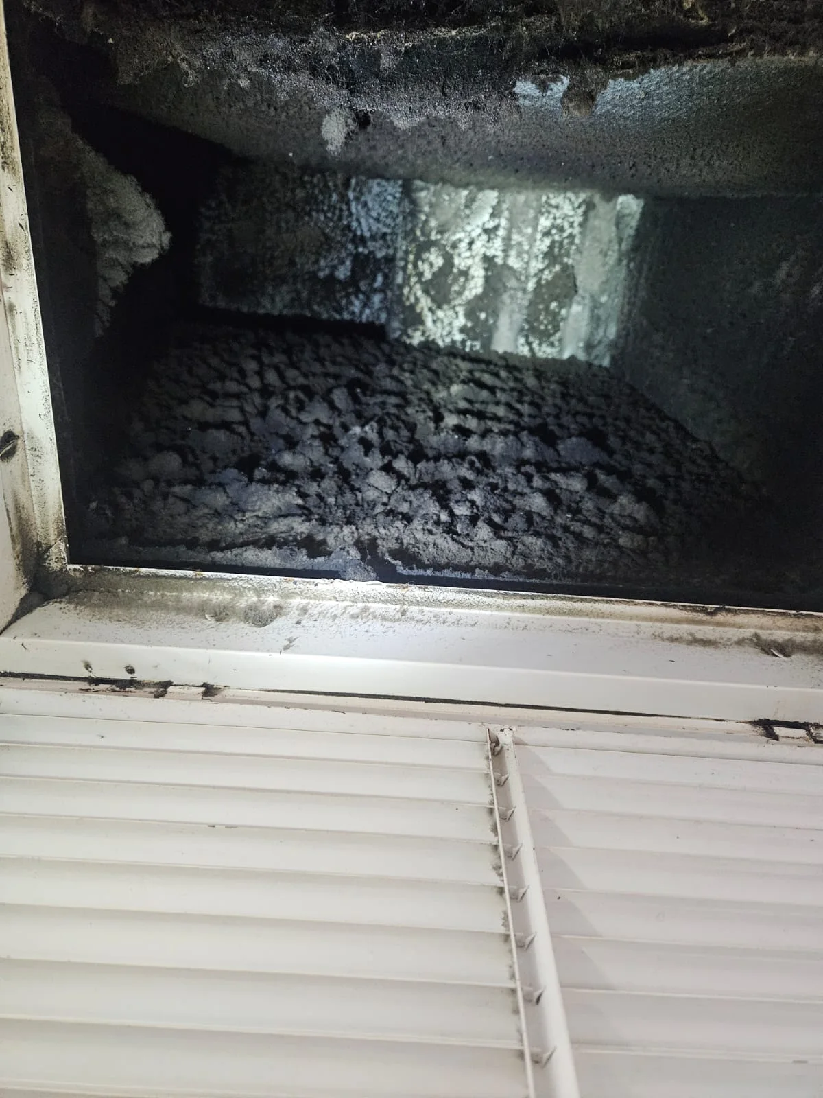 PAC project photo showing the inside of a ventilation opening